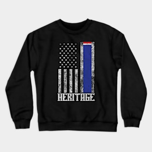 Paraguay Hispanic Heritage destressed flag Crewneck Sweatshirt